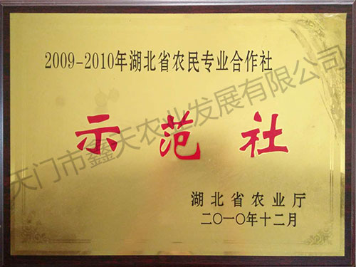湖北省农民专业合作社示范社(2010)